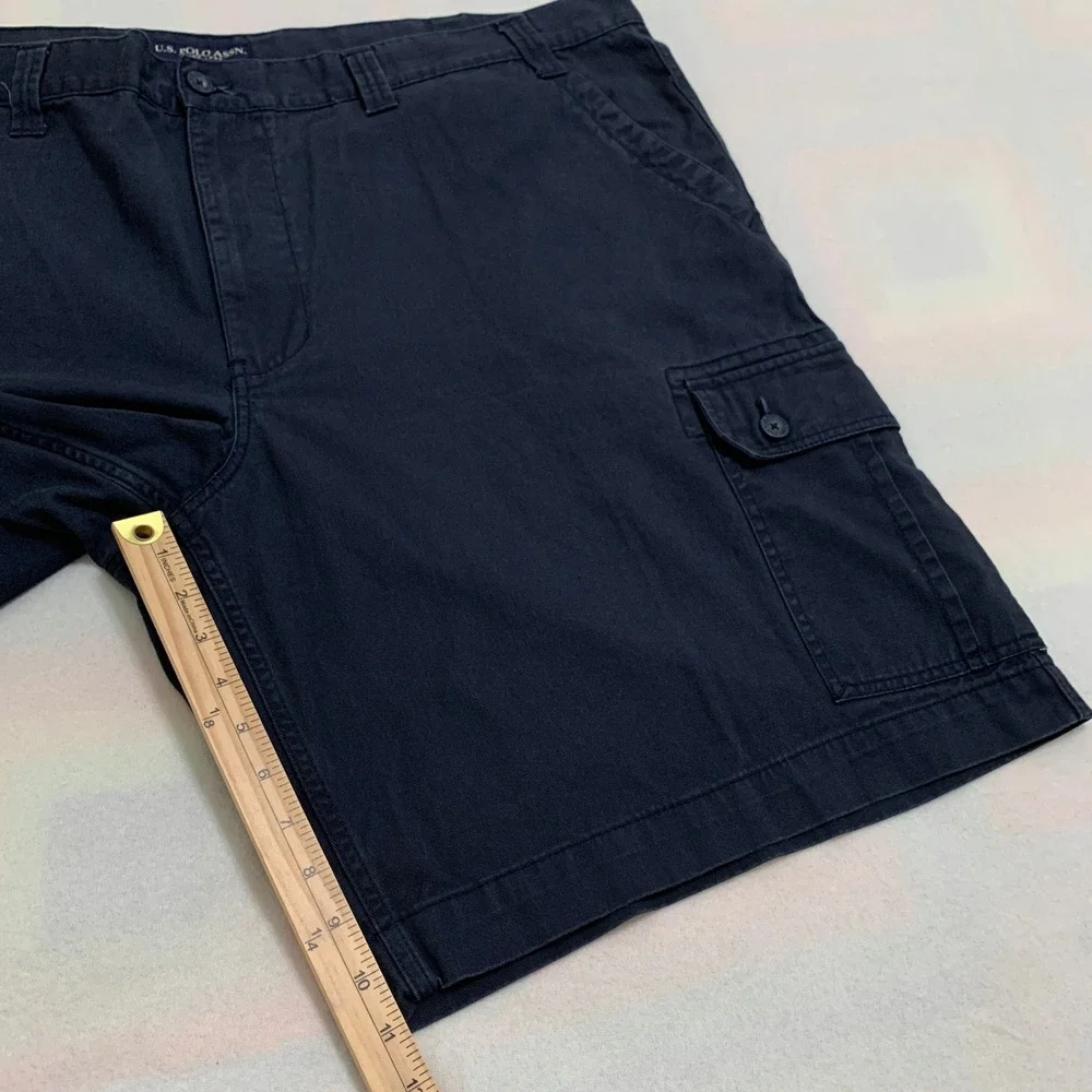 U.S. Polo Assn. Cargo Shorts Men's Size 52 Navy Blue 100%‎ Cotton 11